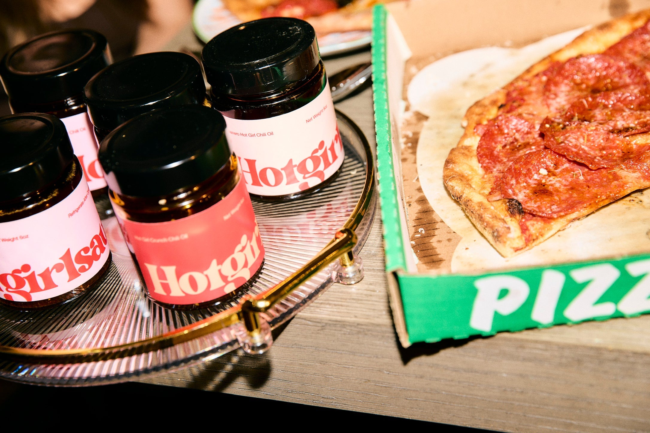 Chili Oil Hot Honey Pizza