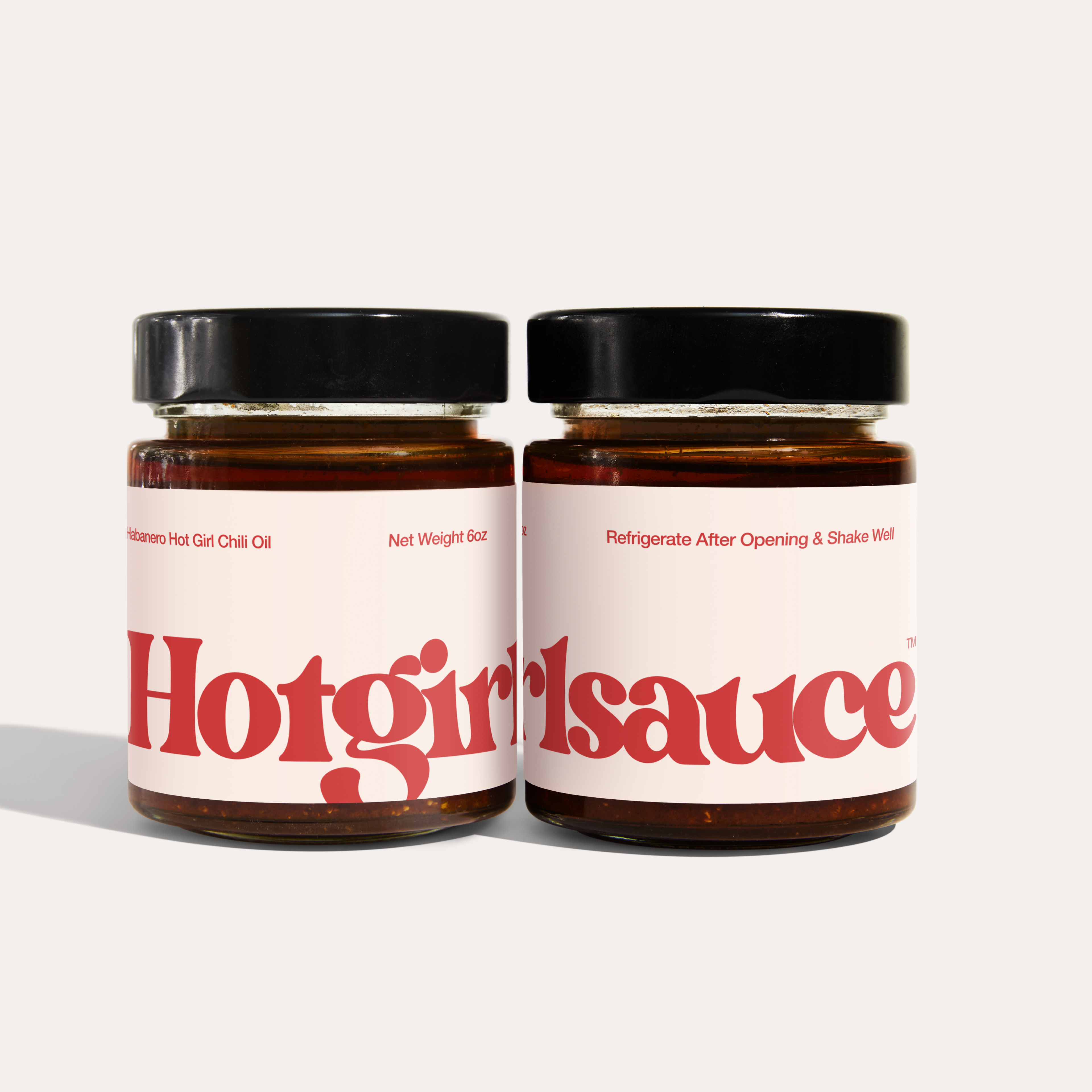 Hotgirlsauce habanero chili oil jar